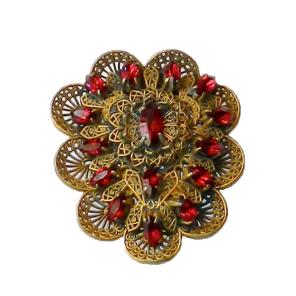 1930's Miriam Haskell dress clip