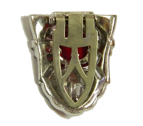 Art deco rhinestone clip