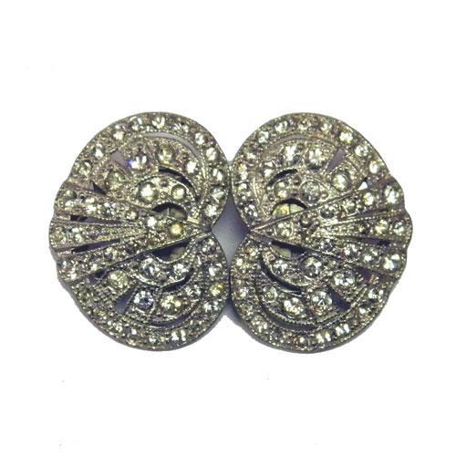 Art deco Coro Duette rhinestone clip