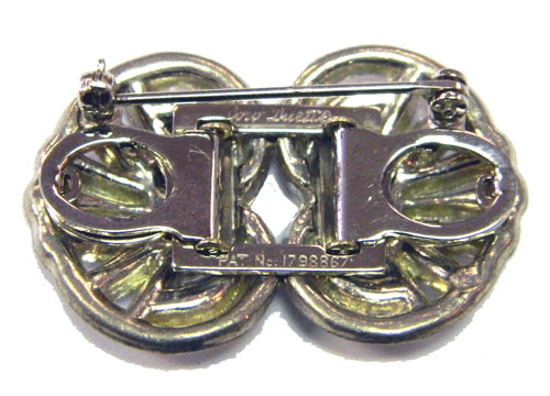 Art deco Coro Duette rhinestone clip