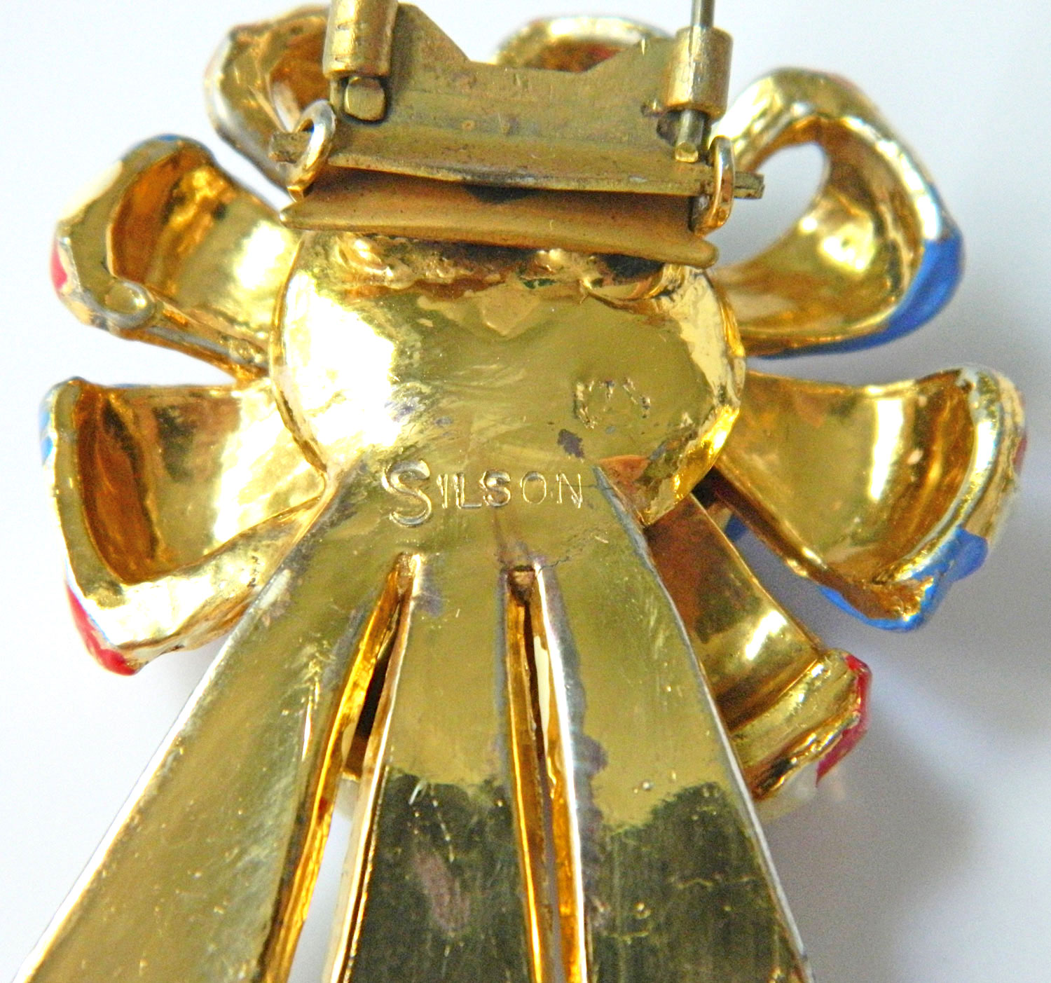 1940s Silson Enameled Dress Clip