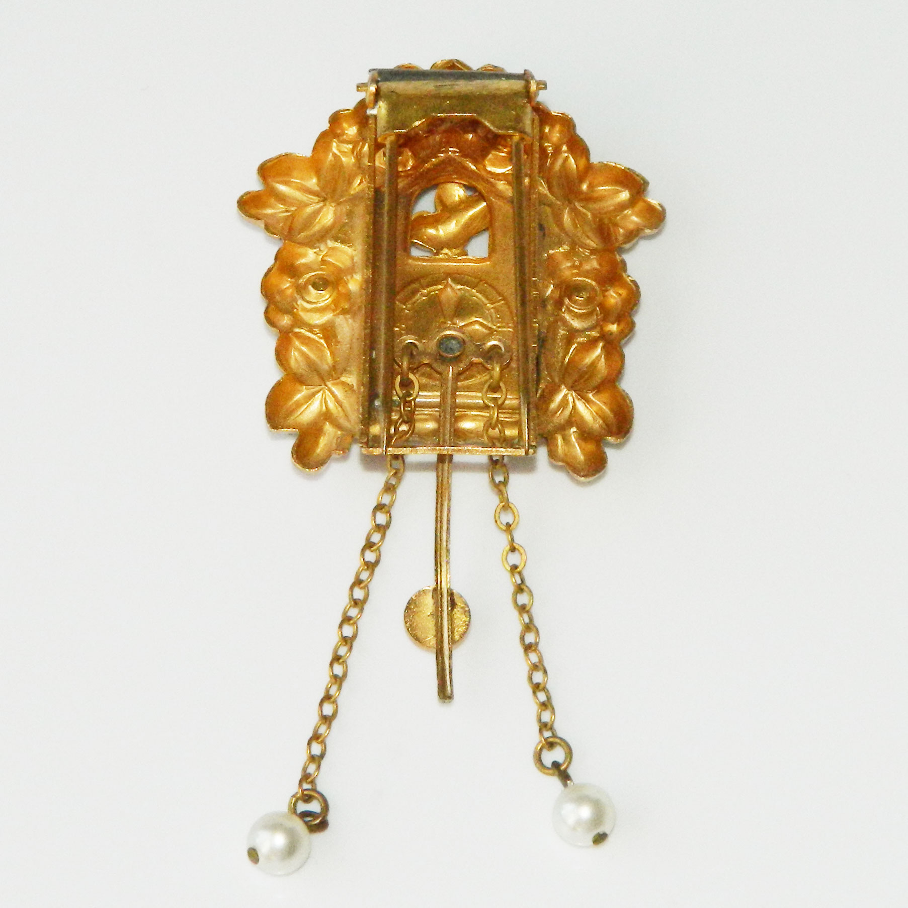 Coro Cuckoo Clock Dress Clip