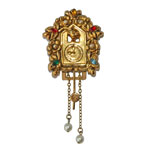 Coro cuckoo clock dress clip