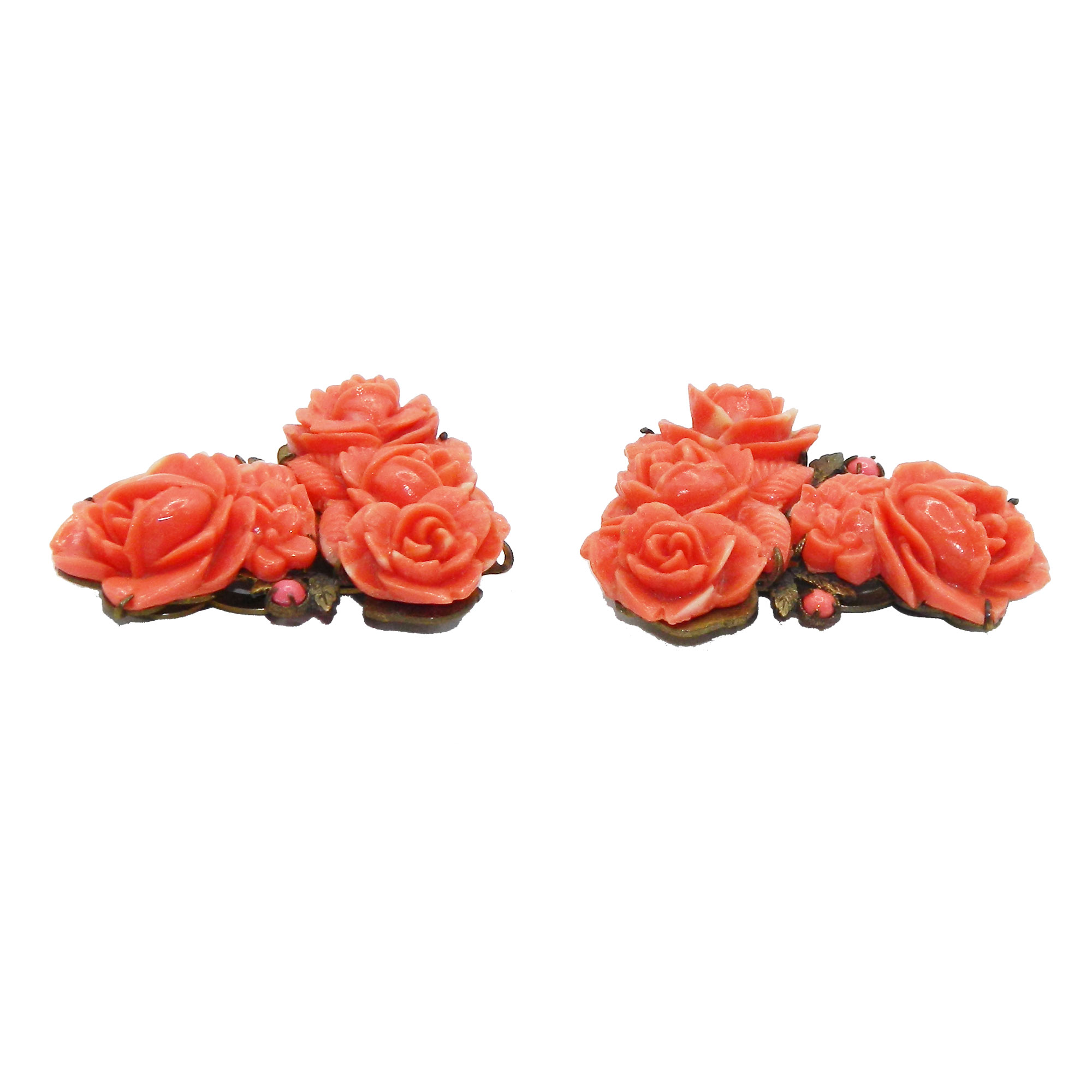 Faux coral dress clips