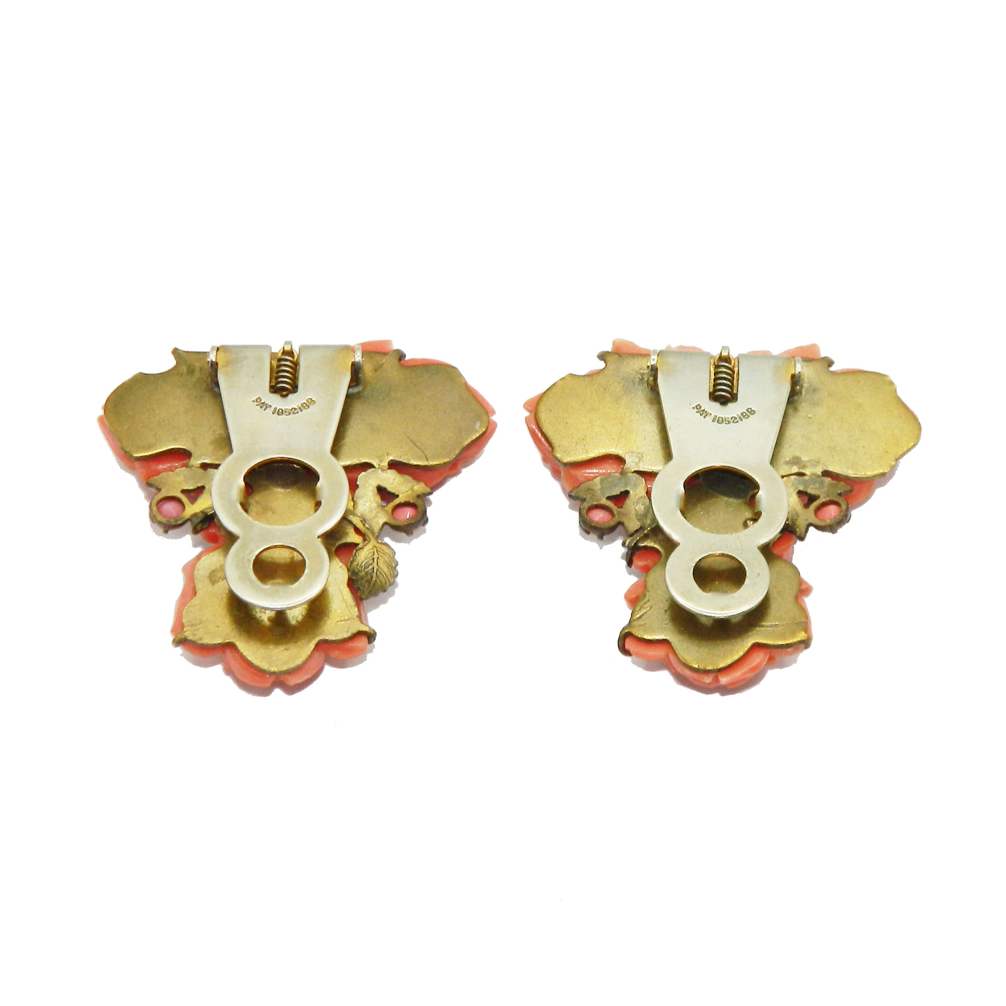 Faux coral dress clips