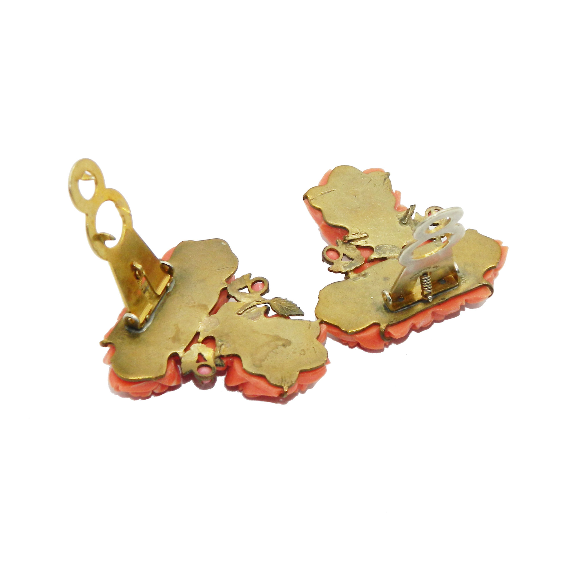 Faux coral dress clips