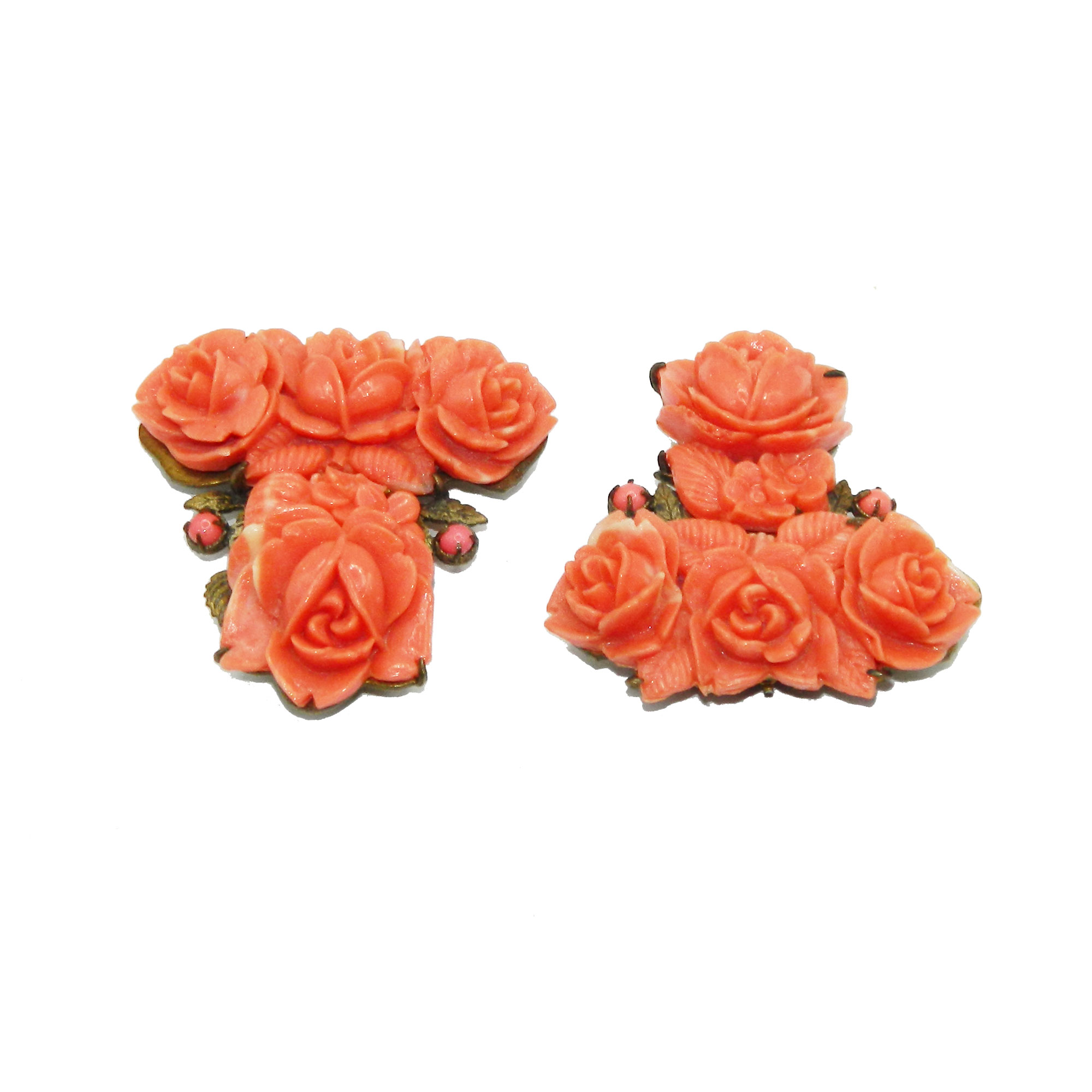 Faux coral dress clips