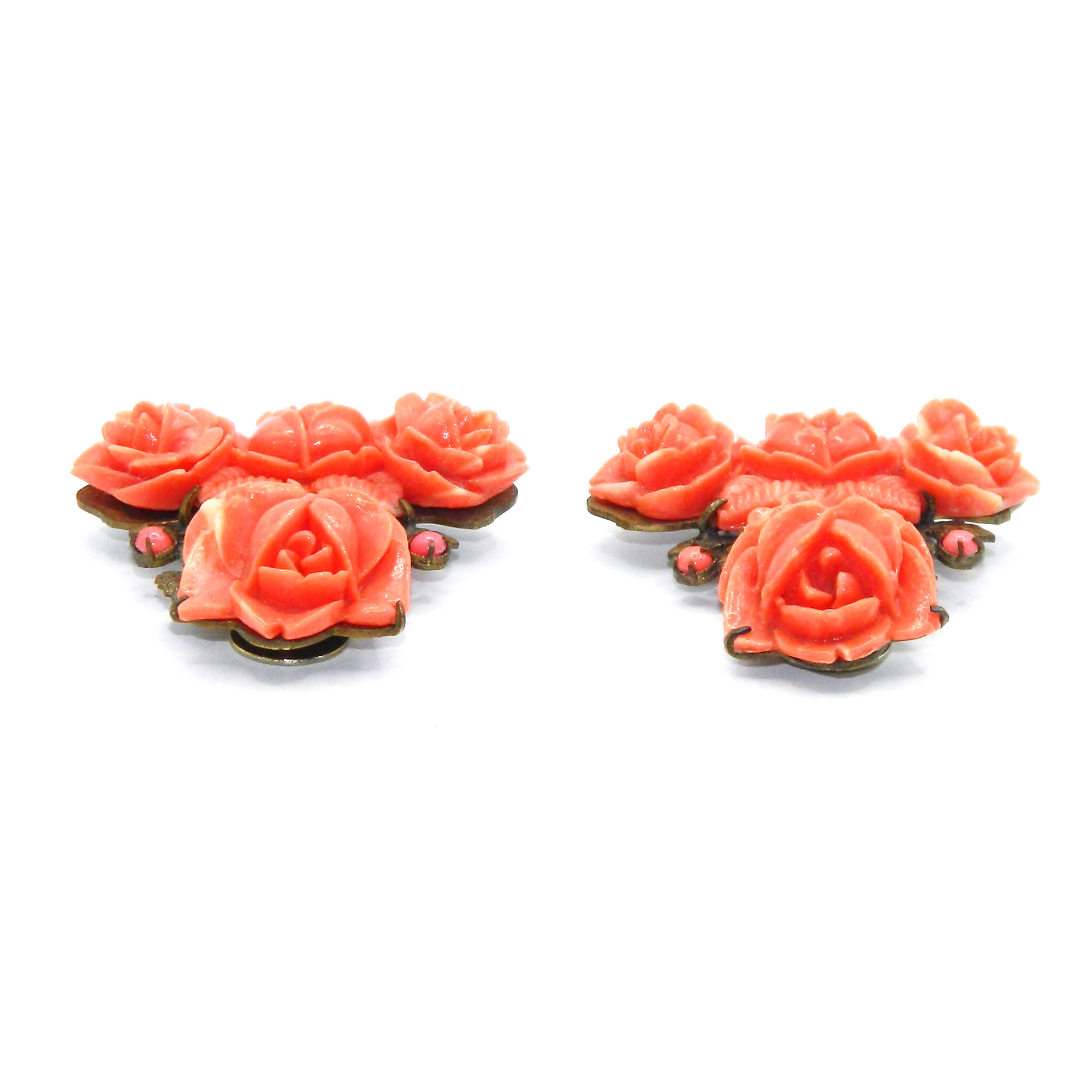 Faux coral dress clips