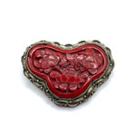 antique cinnabar dress clip