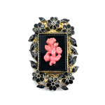 Coro duette fur clip brooch