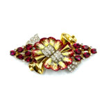 Coro Duette silver brooch