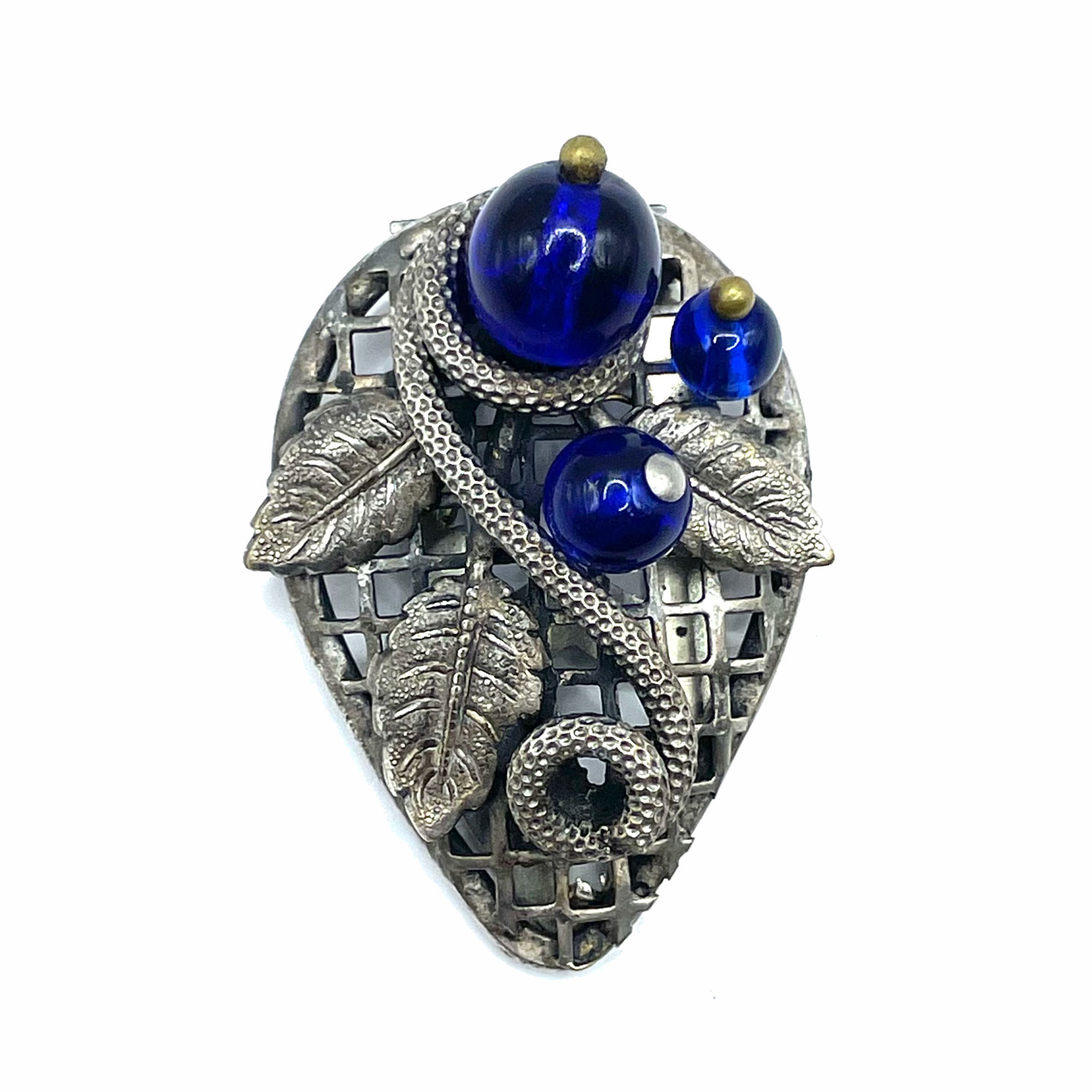 1930s Blueberry Dress Clip