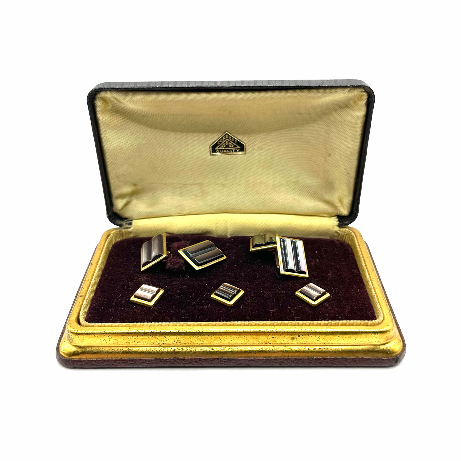1920s cufflink and shirt stud set