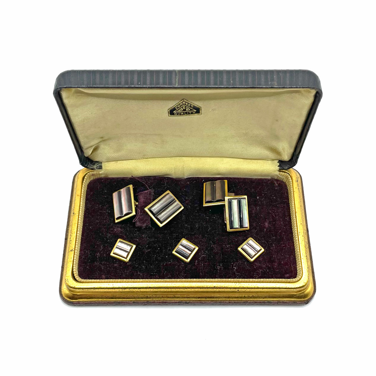 Antique cufflink and shirt stud set