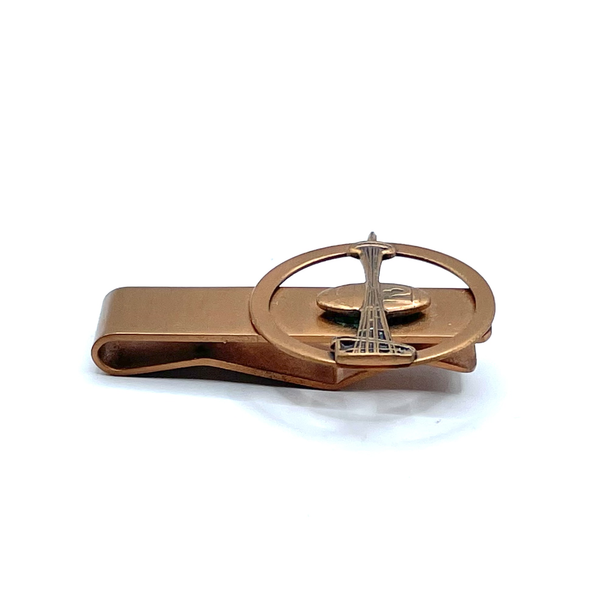 Space Needle cufflink and tie clip set