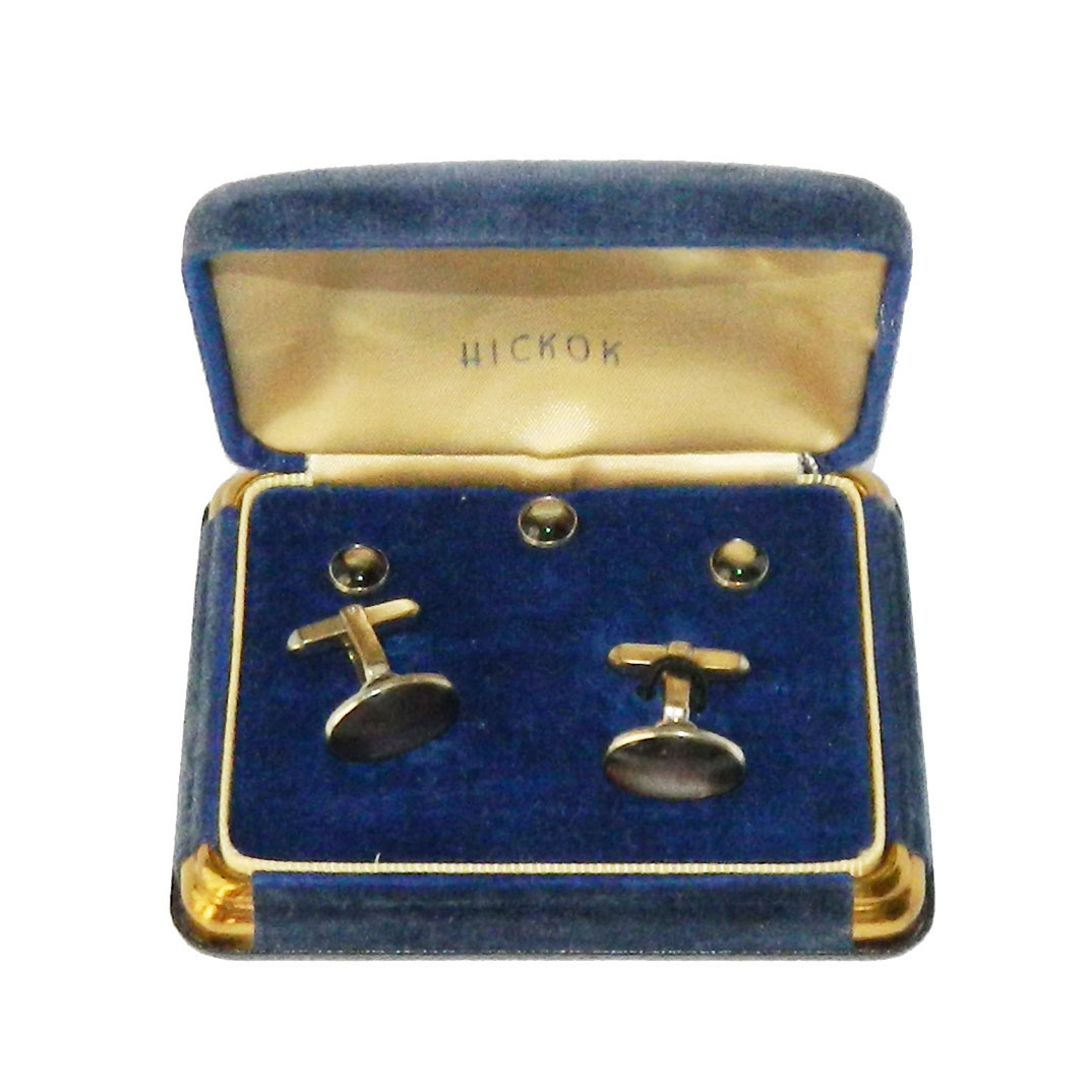 Hickok cufflink and shirt stud set