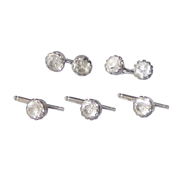 Cufflink and shirt stud set