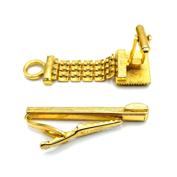 Dante cufflink and tie clip set