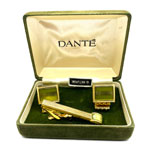 Matching tie clip and cuff links