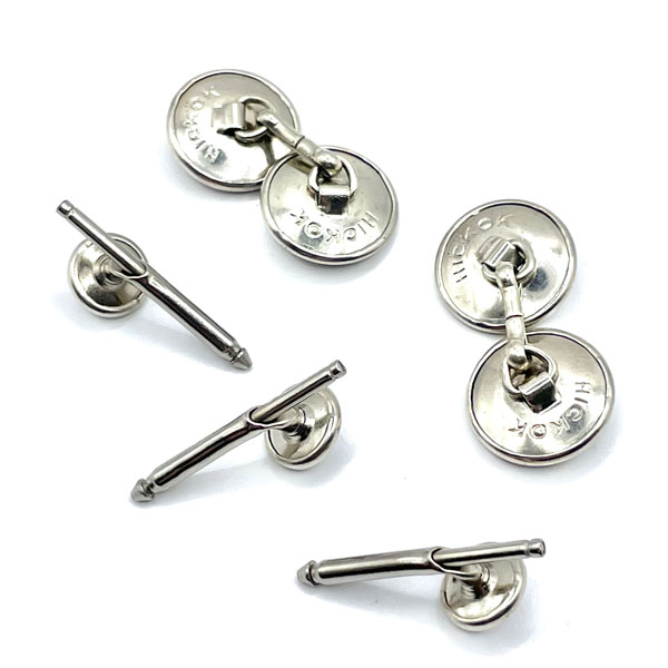 1940's Art Deco Hickok cufflinks and tuxdo stud set