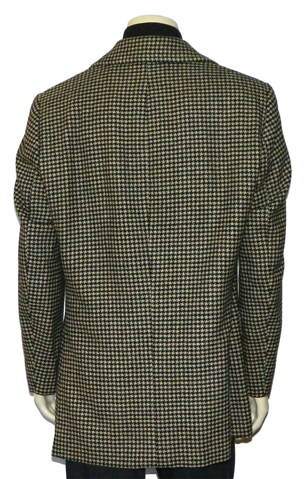 1960's Houndstooth checked wool coat