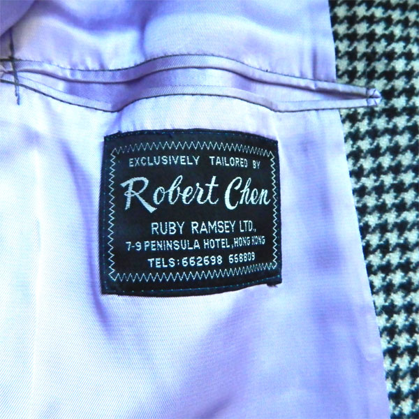 1960's Houndstooth checked wool coat