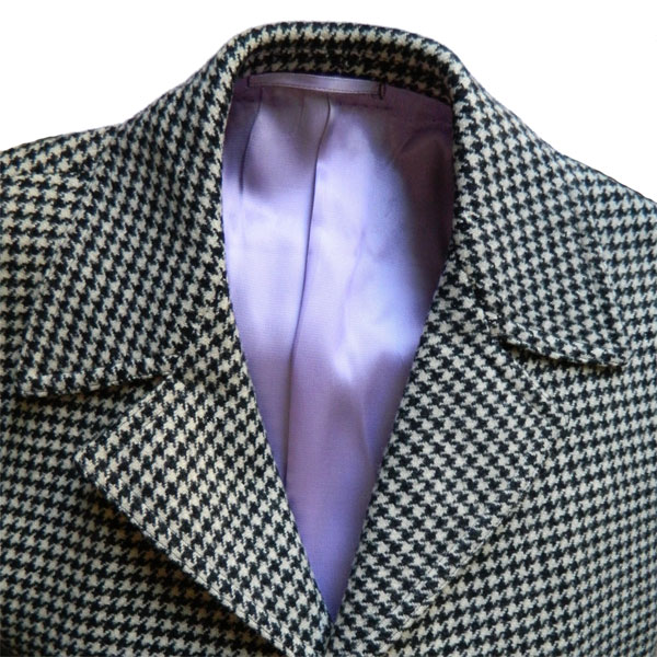 1960's Houndstooth checked wool coat