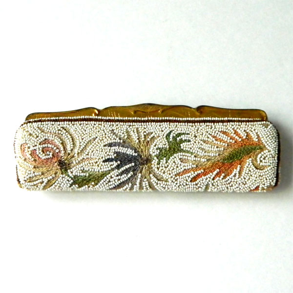 Antique enameled Italian comb