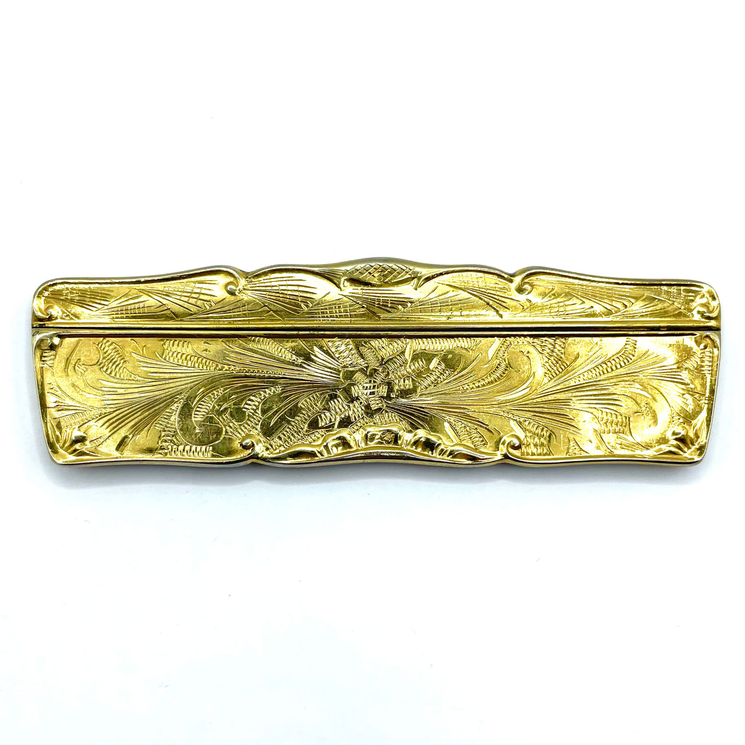 Antique enameled Italian comb
