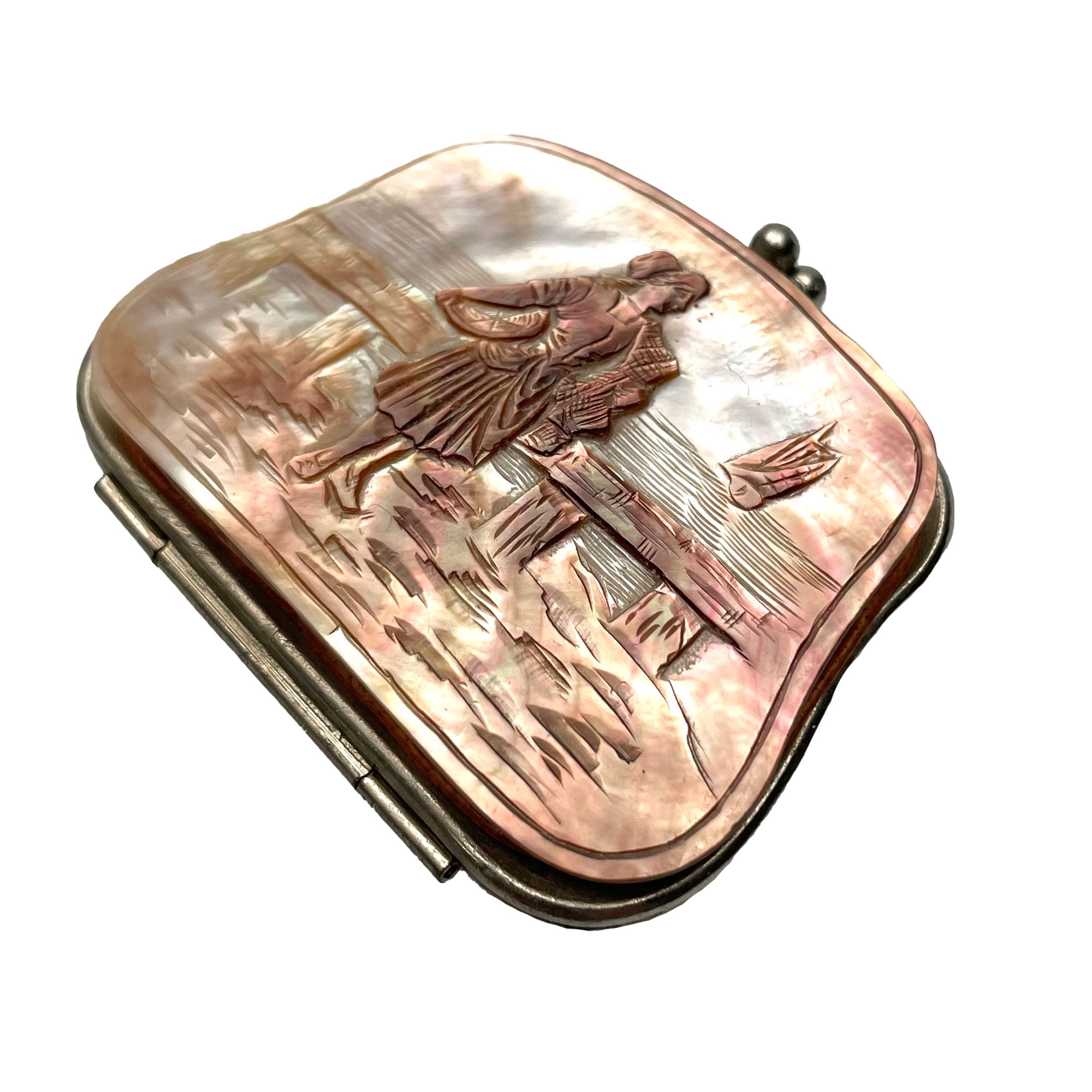 Antique mother of pearl coin purse
