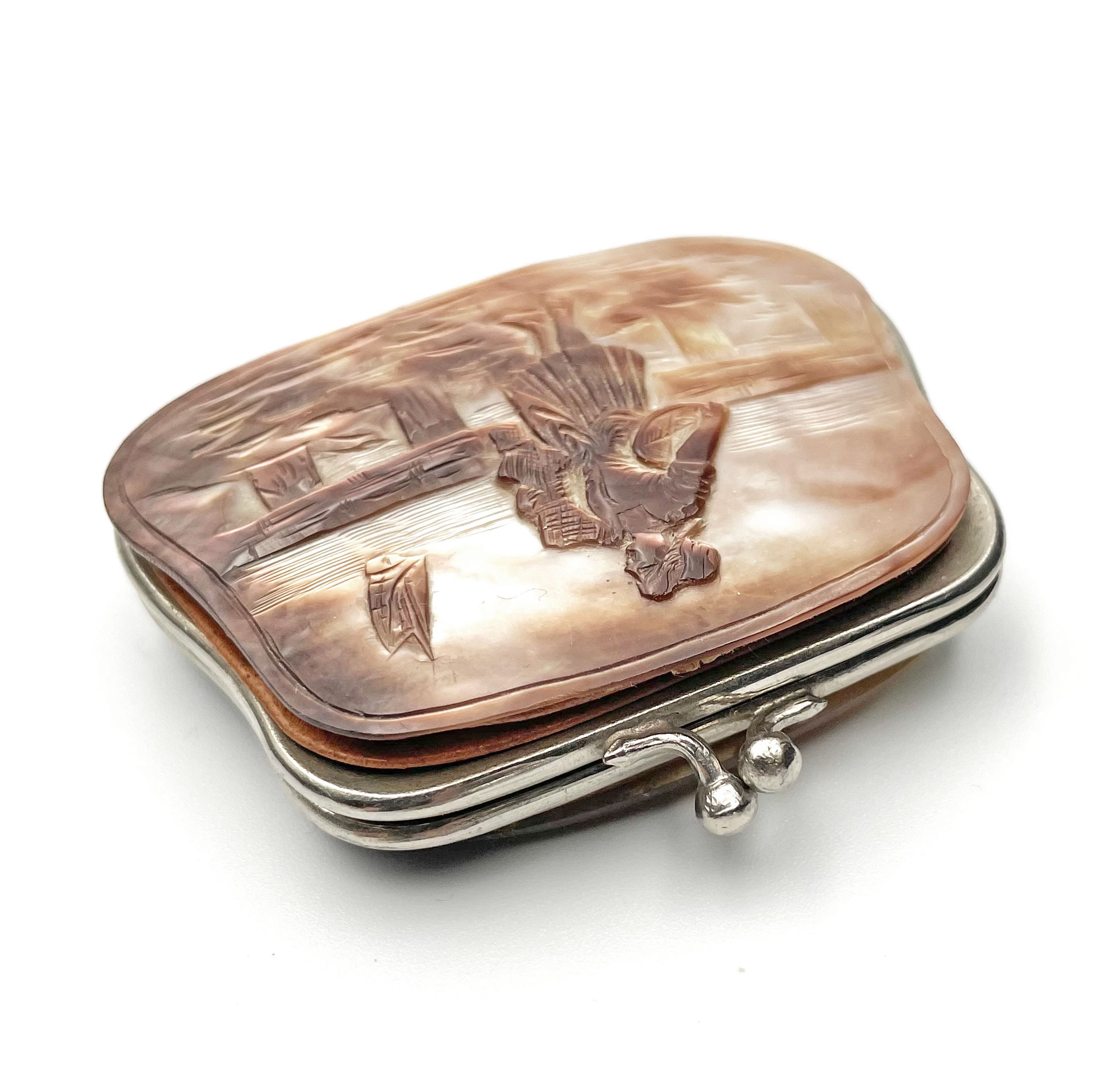 Antique mother of pearl coin purse
