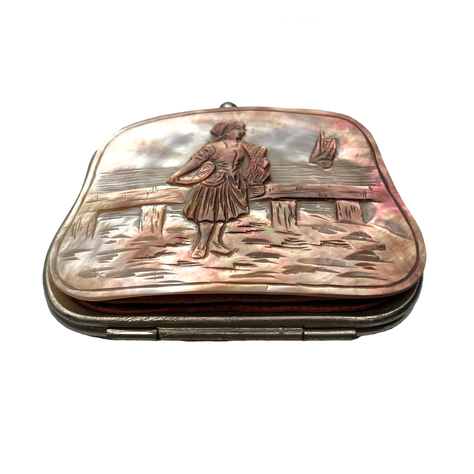 Antique mother of pearl coin purse