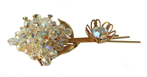 aurora borealis crystal brooch