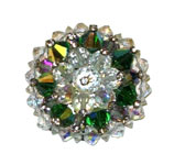 Aurora borealis crystal brooch