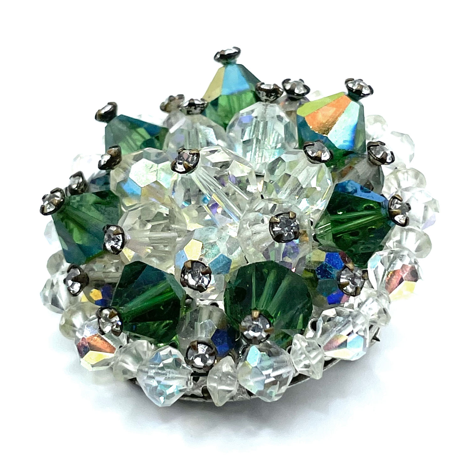 1950s crystal brooch