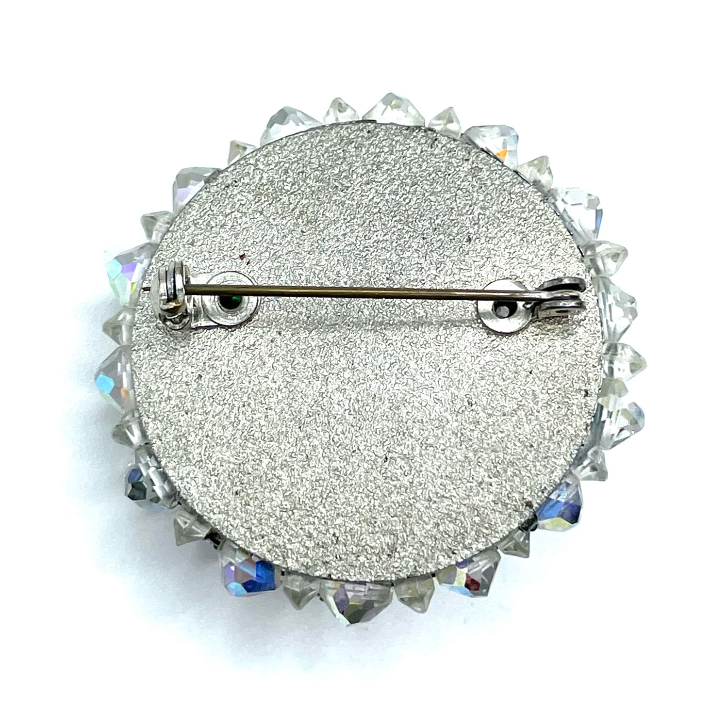 Aurora Borealis crystal brooch