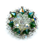 Aurora borealis crystal brooch