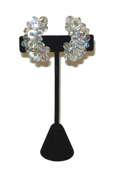 Vintage aurora borealis crystal earrings