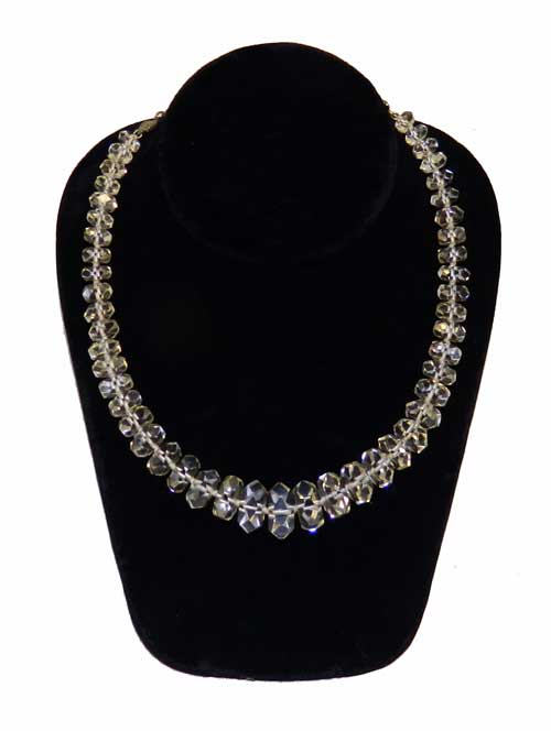 Vintage cut lead crystal necklace