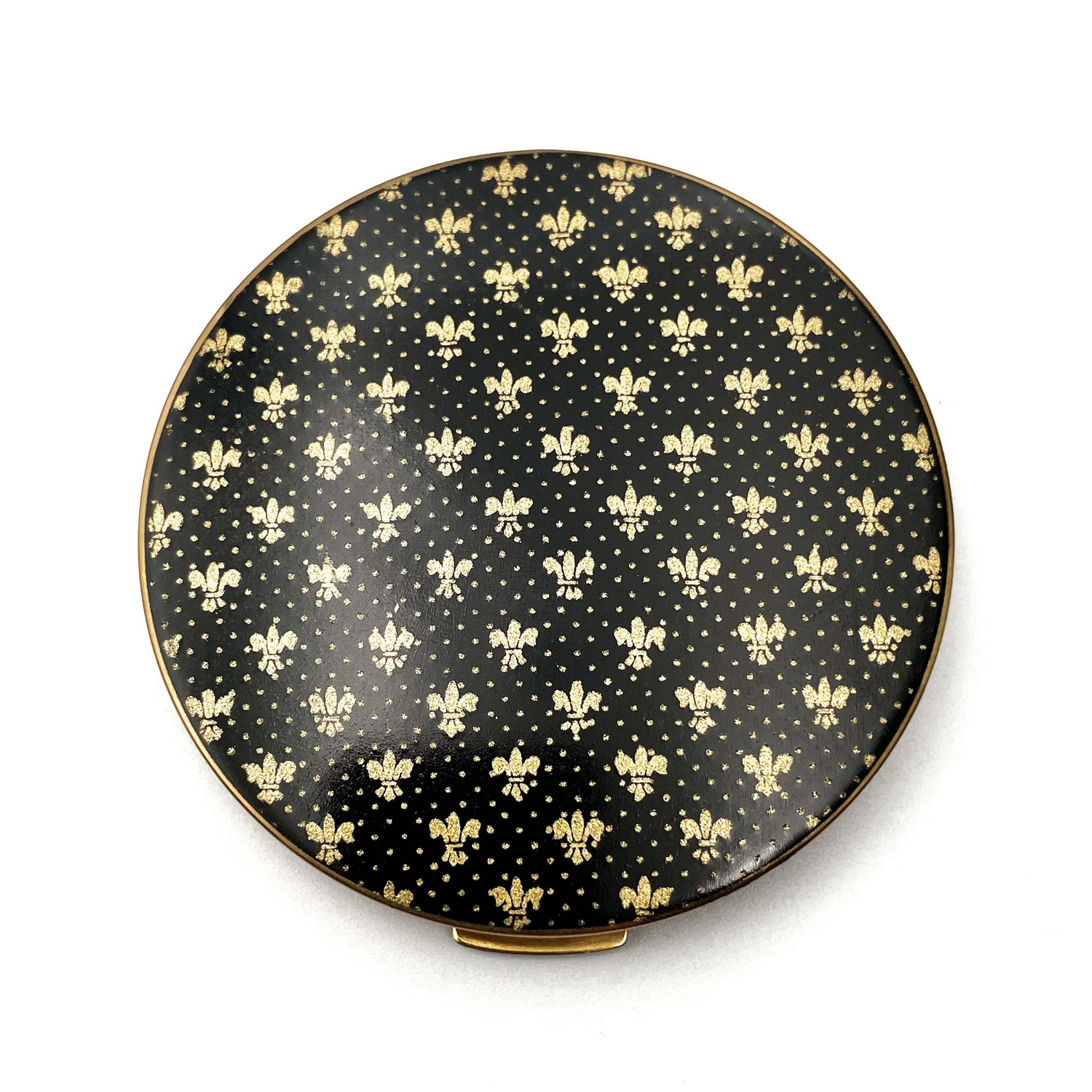 Vintage Stratton fleur de lis enameled compact