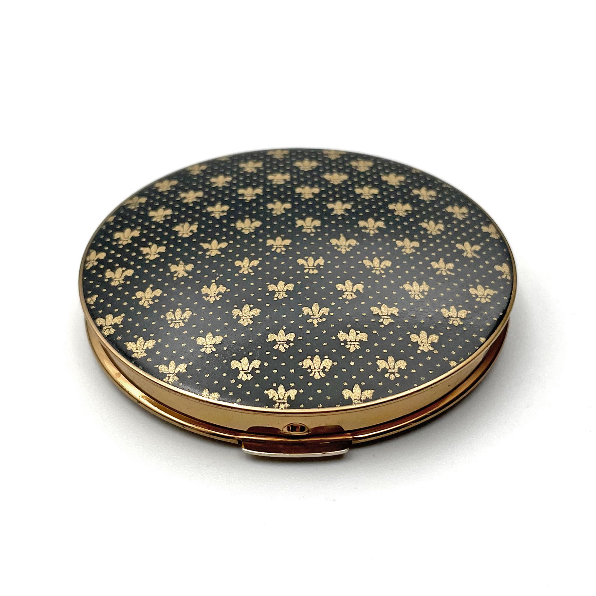 Vintage Stratton fleur de lis enameled compact