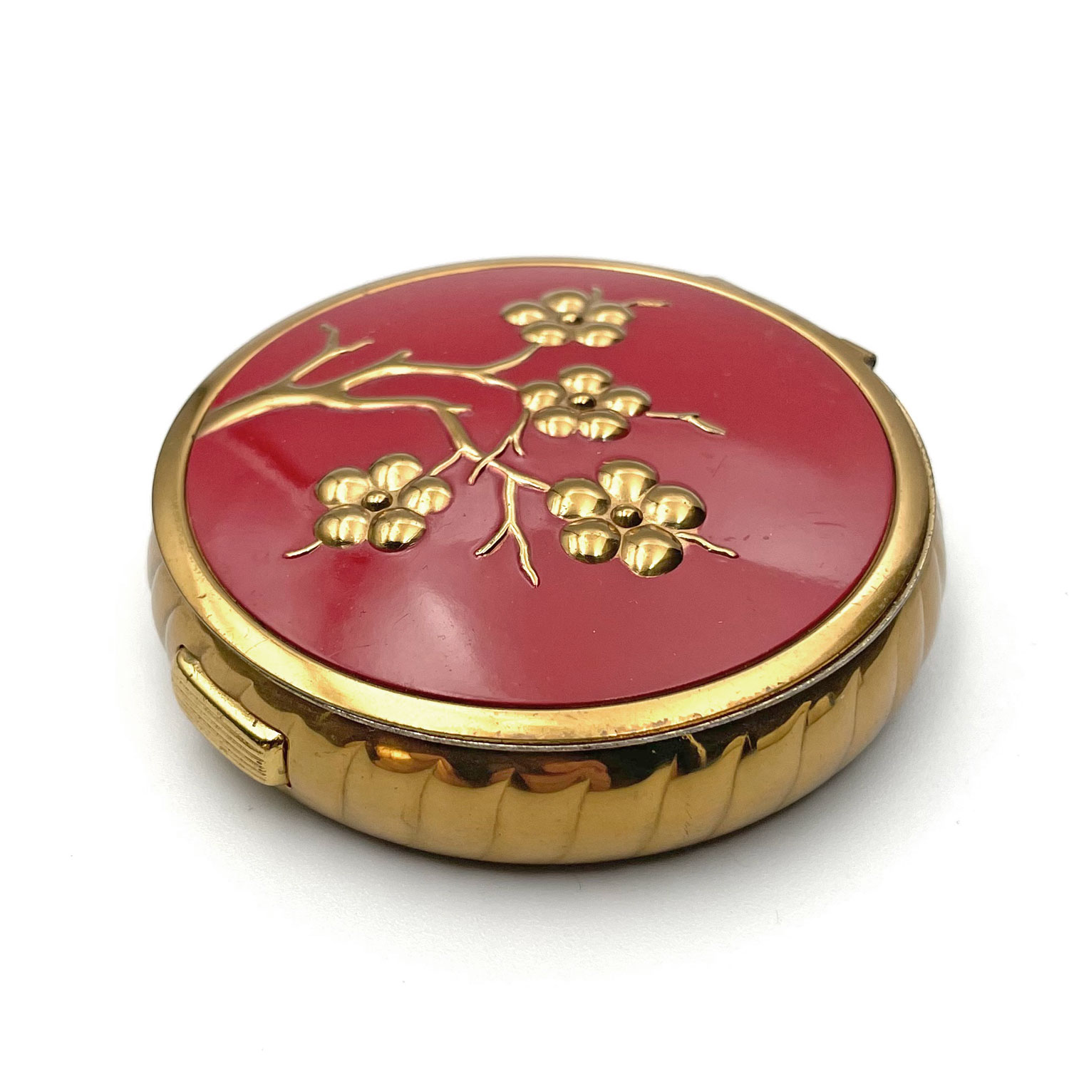 1950s Evans Blossoms Enameled Compact