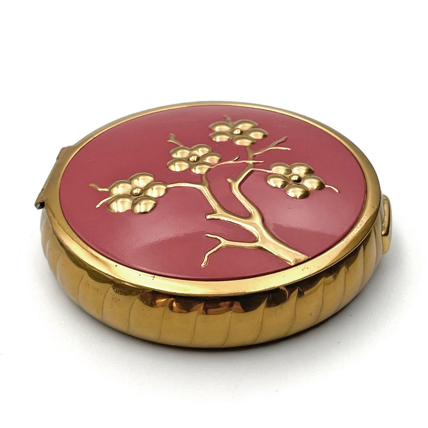 1950s Evans Blossoms Enameled Compact