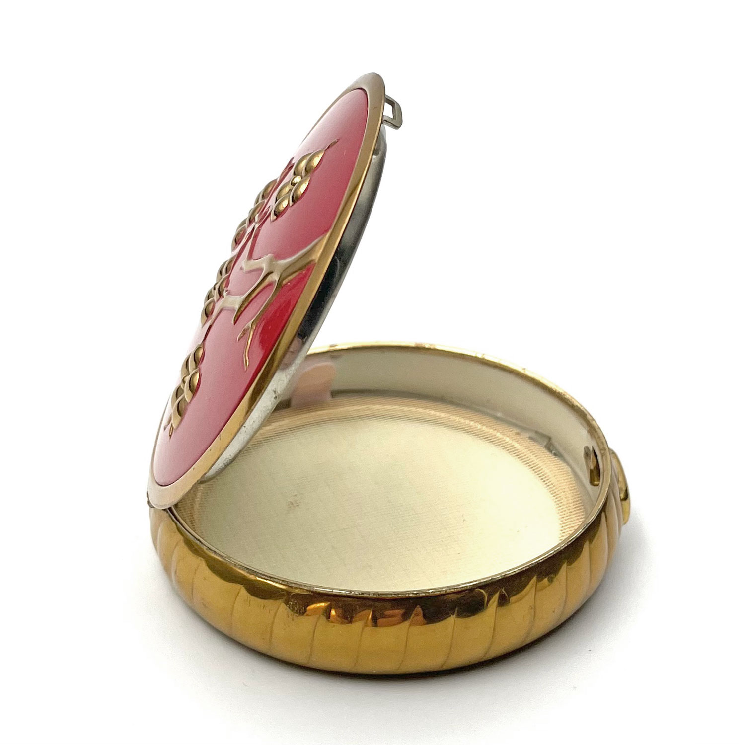 1950s Evans Blossoms Enameled Compact