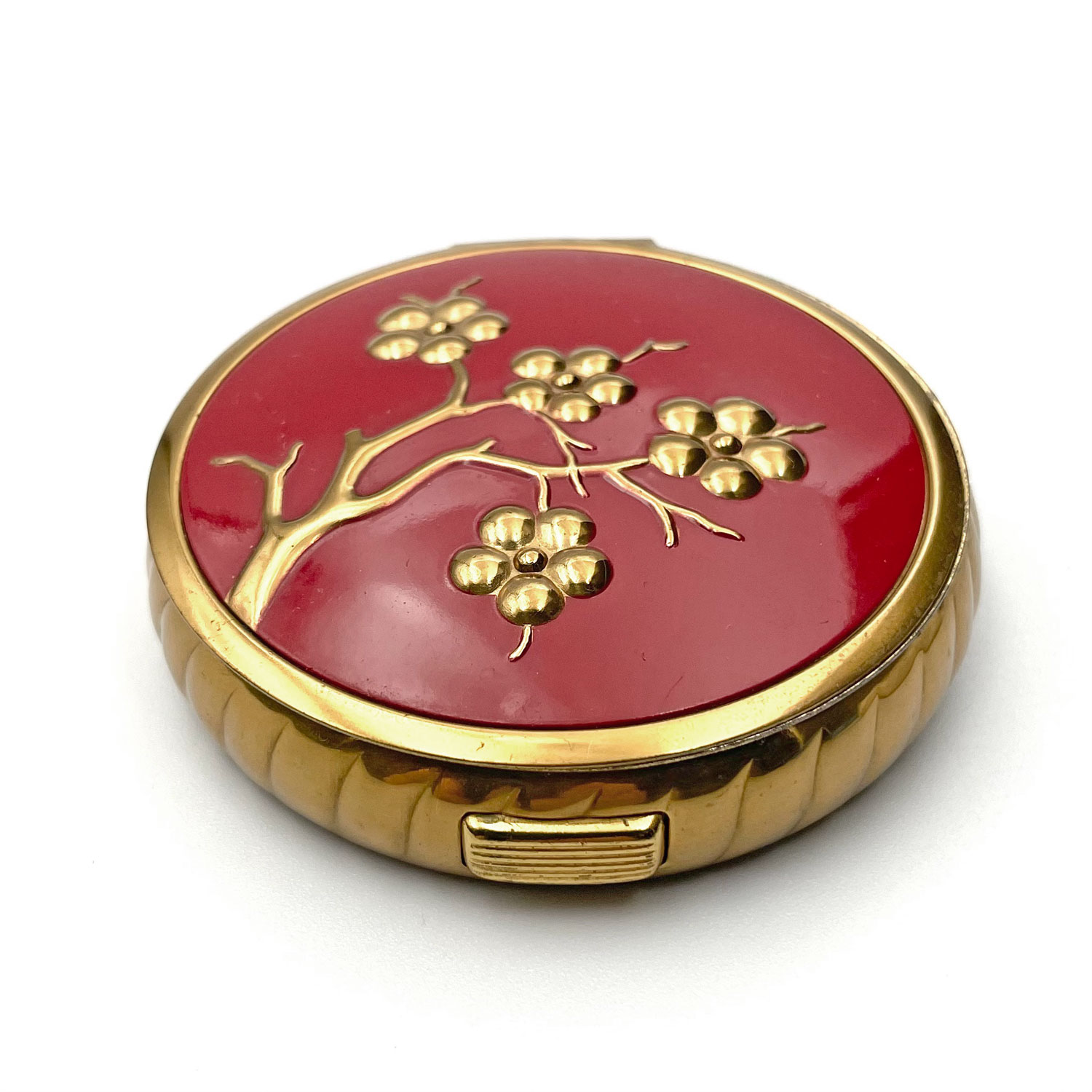 1950s Evans Blossoms Enameled Compact