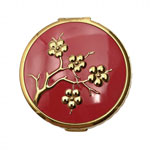 Enameled blossoms 1940s compact