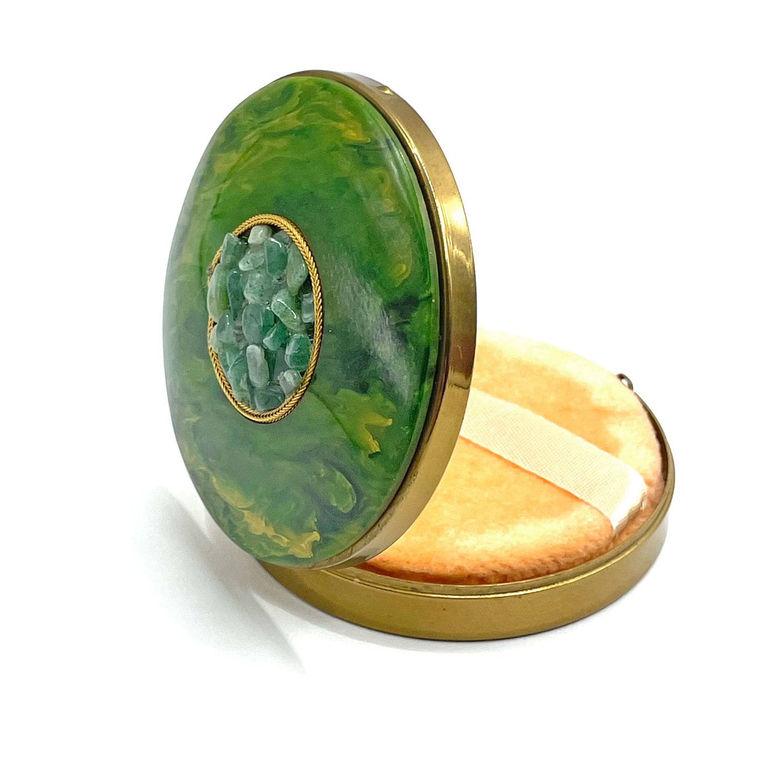 Schildkraut spinach bakelite powder compact