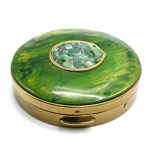 Schildkraut spinach bakelite powder compact