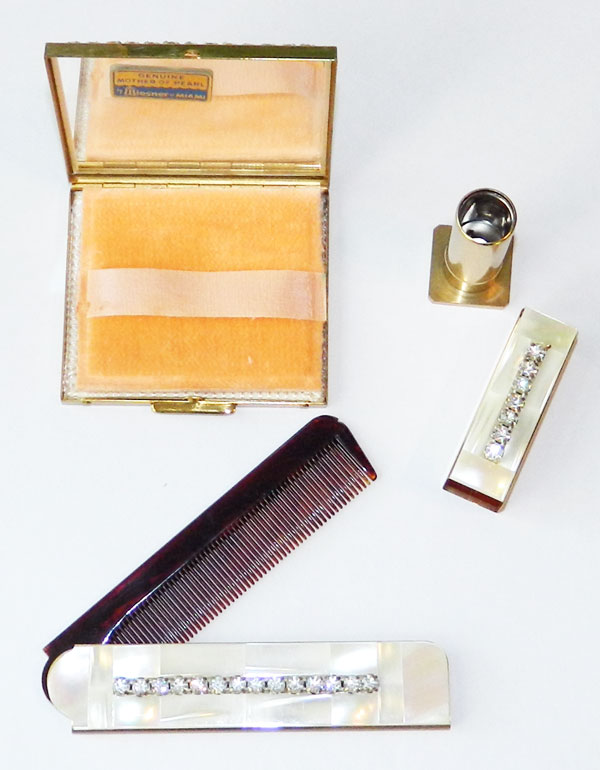 1950's mother of pearl compact