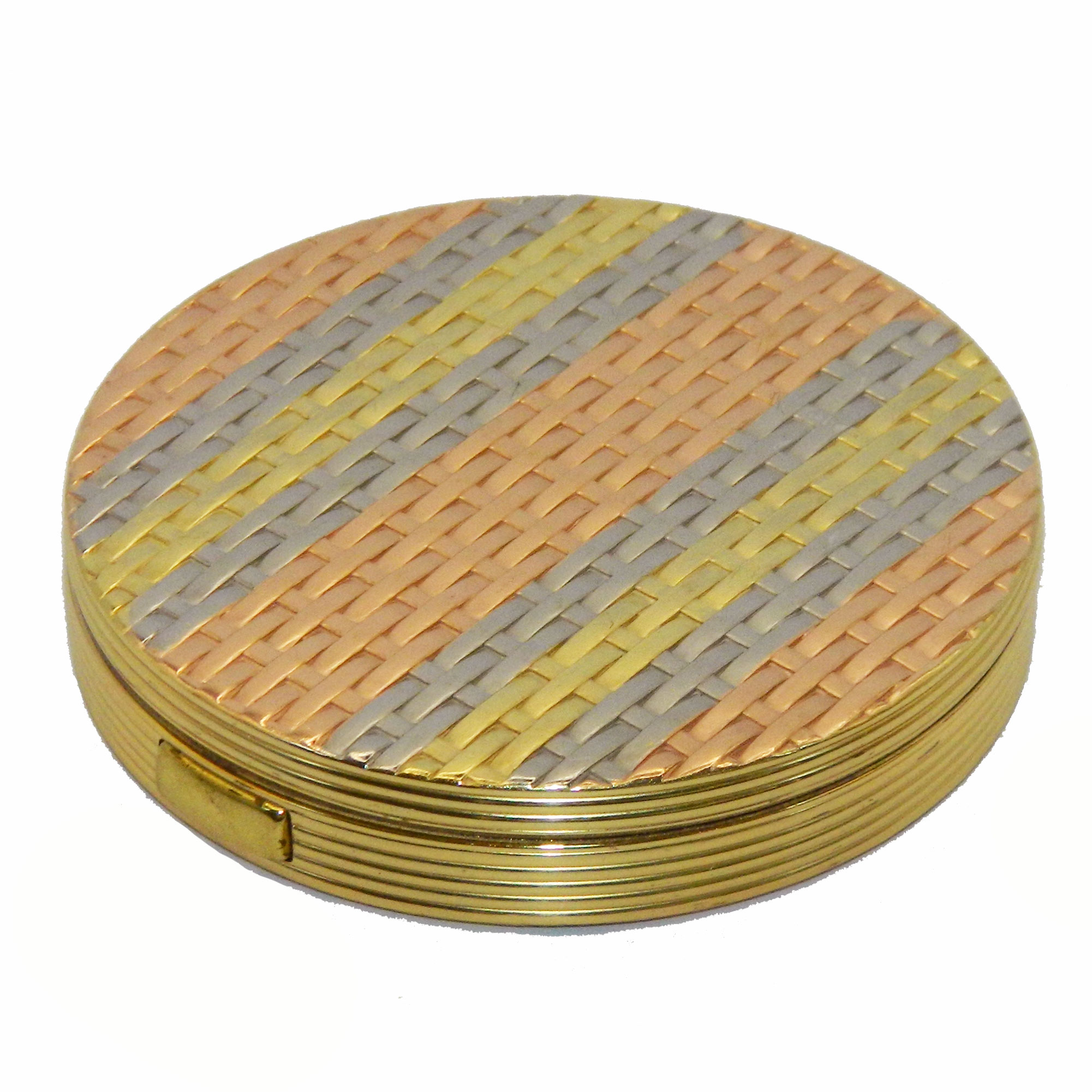 1950s Evans Basket Weave Compact